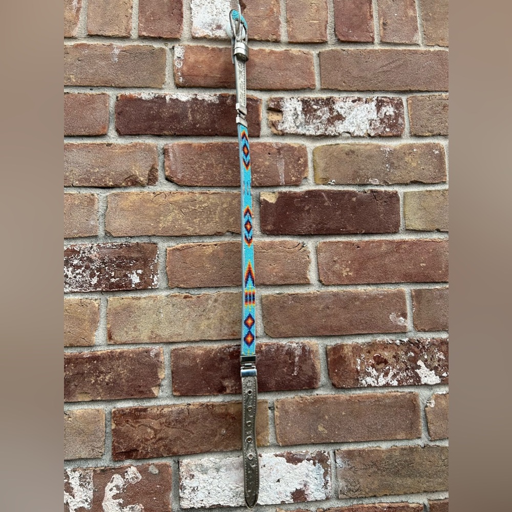 Streets Ahead leather-beaded hat band. Size XL